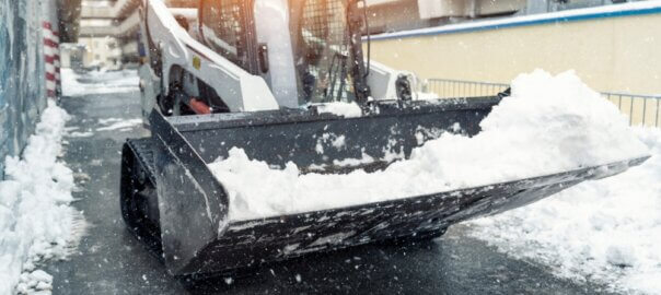 bobcat skid steer in winter