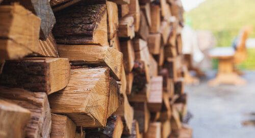 firewood stacked